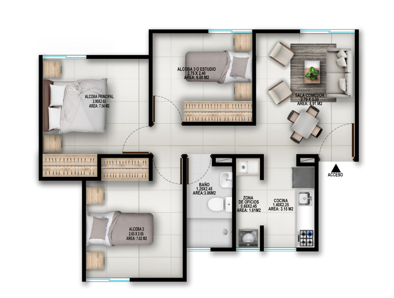 acahabitacion