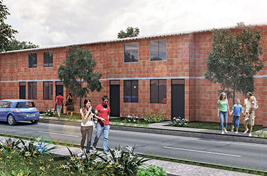Proyectos de vivienda con áreas verdes y zonas comunes
